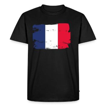 Official Guadeloupe Flag Guadeloupean Gwadloup - Men's Premium Organic T-Shirt - black - Front - Nico (187cm)