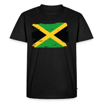 Drapeau officiel de la Jamaïque Jamaican Country Pride - T-shirt Premium bio Homme - noir - Devant - Nico (187cm)
