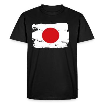 Drapeau officiel du Japon Japanese Country Pride Vintage - T-shirt Premium bio Homme - noir - Devant - Nico (187cm)