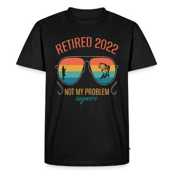 Retraité 2022 Lunettes de soleil Plus mon problème - T-shirt Premium bio Homme - noir - Devant - Nico (187cm)