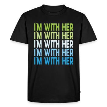 Je suis avec ses citations à l’appui - T-shirt Premium bio Homme - noir - Devant - Nico (187cm)