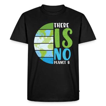 There Is No Planet B Earth Protection Quotes - Men's Premium Organic T-Shirt - black - Front - Nico (187cm)