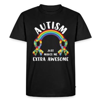 L’autisme me rend encore plus génial - T-shirt Premium bio Homme - noir - Devant - Nico (187cm)