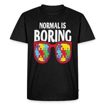 Normal is Boring Autism Lunettes de soleil - T-shirt Premium bio Homme - noir - Devant - Nico (187cm)