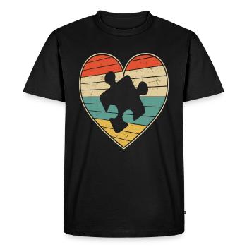 Répandre l’amour et la gentillesse New Vintage - T-shirt Premium bio Homme - noir - Devant - Nico (187cm)