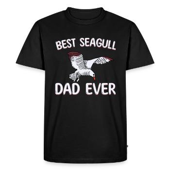 Meilleur père mouette de tous les temps - T-shirt Premium bio Homme - noir - Devant - Nico (187cm)