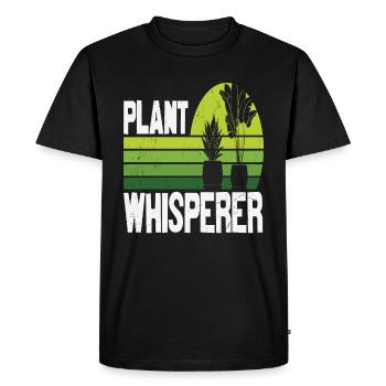 Citations de verdure Plant Whisperer - T-shirt Premium bio Homme - noir - Devant - Nico (187cm)