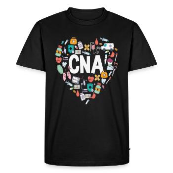 C N A Citations médicales - T-shirt Premium bio Homme - noir - Devant - Nico (187cm)