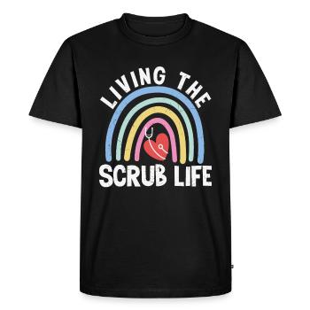 Living The Scrub Life Quotes - Men's Premium Organic T-Shirt - black - Front - Nico (187cm)