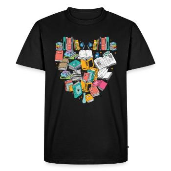 Books Lover Writer Quotes - Men's Premium Organic T-Shirt - black - Front - Nico (187cm)