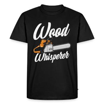 Citations de Wood Whisperer - T-shirt Premium bio Homme - noir - Devant - Nico (187cm)