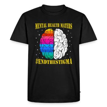 Mental Health Matters End The Stigma Health - Men's Premium Organic T-Shirt - black - Front - Nico (187cm)