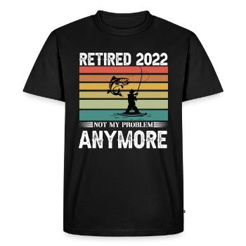 La pêche à la retraite 2022 n’est plus mon problème - T-shirt Premium bio Homme - noir - Devant - Nico (187cm)