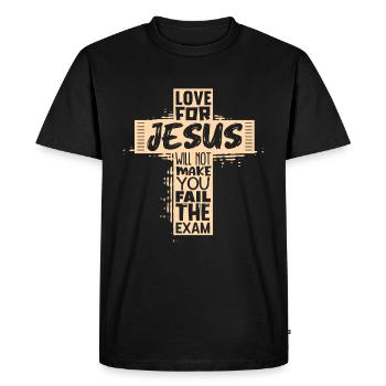 Professeur de religion Éducation religieuse - T-shirt Premium bio Homme - noir - Devant - Nico (187cm)