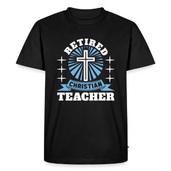 Professeur de religion Éducation religieuse - T-shirt Premium bio Homme - noir - Devant - Nico (187cm)