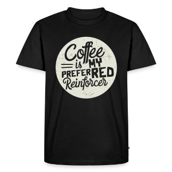 Le café est mon renforçateur préféré Citations de café - T-shirt Premium bio Homme - noir - Devant - Nico (187cm)