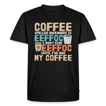 Citations de café - T-shirt Premium bio Homme - noir - Devant - Nico (187cm)