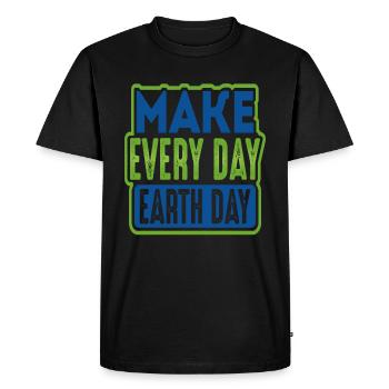 Faites du Jour de la Terre tous les jours - T-shirt Premium bio Homme - noir - Devant - Nico (187cm)