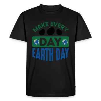Faites du Jour de la Terre tous les jours - T-shirt Premium bio Homme - noir - Devant - Nico (187cm)