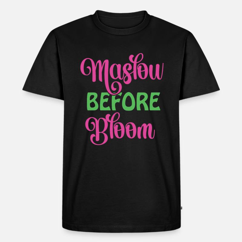 Maslow Before Bloom - Men's Premium Organic T-Shirt - black