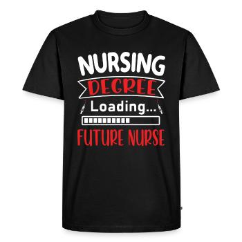 Nursing Degree Loading Nursing Quotes - Men's Premium Organic T-Shirt - black - Front - Nico (187cm)