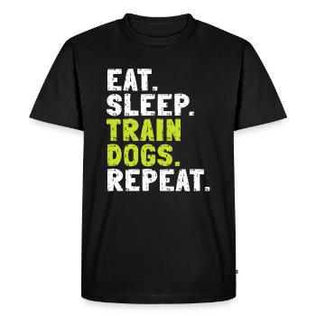 Dresseur de chiens Dresseur de chiens - T-shirt Premium bio Homme - noir - Devant - Nico (187cm)