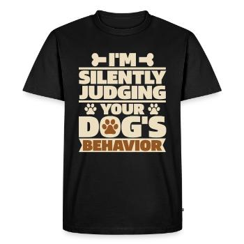 Dresseur de chiens Dresseur de chiens - T-shirt Premium bio Homme - noir - Devant - Nico (187cm)