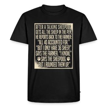 Dresseur de chiens Dresseur de chiens - T-shirt Premium bio Homme - noir - Devant - Nico (187cm)