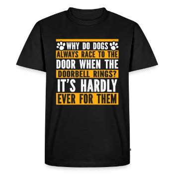 Dresseur de chiens Dresseur de chiens - T-shirt Premium bio Homme - noir - Devant - Nico (187cm)