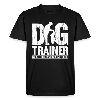 Dresseur de chiens Dresseur de chiens - T-shirt Premium bio Homme - noir - Devant - Nico (187cm)