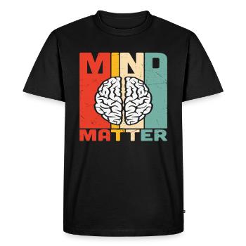 Mind Matter - Men's Premium Organic T-Shirt - black - Front - Nico (187cm)