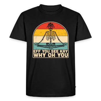 Citations de yoga de méditation - T-shirt Premium bio Homme - noir - Devant - Nico (187cm)