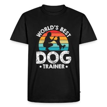 Dresseur de chiens Dresseur de chiens - T-shirt Premium bio Homme - noir - Devant - Nico (187cm)