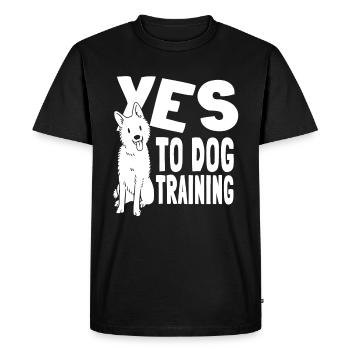 Dresseur de chiens Dresseur de chiens - T-shirt Premium bio Homme - noir - Devant - Nico (187cm)