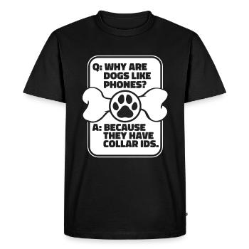 Dresseur de chiens Dresseur de chiens - T-shirt Premium bio Homme - noir - Devant - Nico (187cm)
