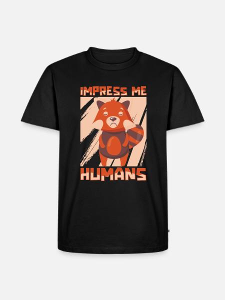Red panda - Men's Premium Organic T-Shirt - black