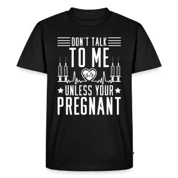 Sage-femme ECG Futur sage-femme - T-shirt Premium bio Homme - noir - Devant - Nico (187cm)