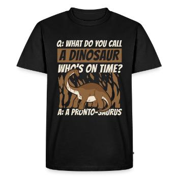 Dinosaure Dinosaure adulte - T-shirt Premium bio Homme - noir - Devant - Nico (187cm)