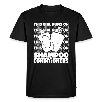 Coiffeur Coiffeur Coiffeur Shampooing - T-shirt Premium bio Homme - noir - Devant - Nico (187cm)