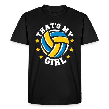 Volleyball Volleyball Joueur Volleyball Mère Volleyball Maman - T-shirt Premium bio Homme - noir - Devant - Nico (187cm)