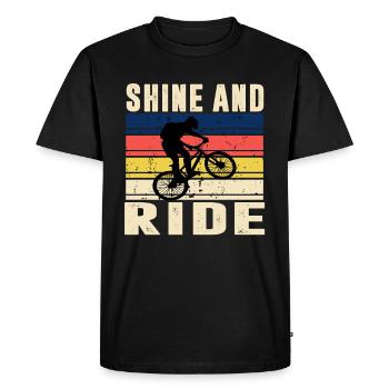 Shine And Ride Cool Quotes - Men's Premium Organic T-Shirt - black - Front - Nico (187cm)