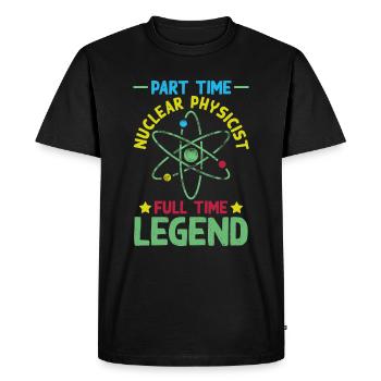 Physics Phyiker Lustig Nuclear Physics - Men's Premium Organic T-Shirt - black - Front - Nico (187cm)