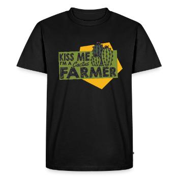 Cactus Garden Cactus - Men's Premium Organic T-Shirt - black - Front - Nico (187cm)