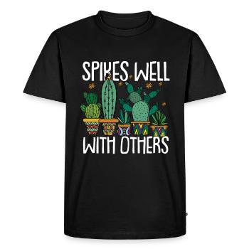 Cactus Garden Cactus - T-shirt Premium bio Homme - noir - Devant - Nico (187cm)