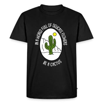 Cactus Jardin Cactus - T-shirt Premium bio Homme - noir - Devant - Nico (187cm)