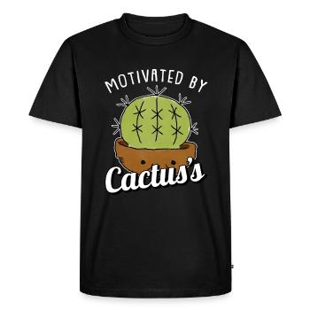 Cactus Garden Juteux - T-shirt Premium bio Homme - noir - Devant - Nico (187cm)
