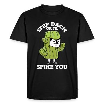 Cactus Jardin Cactus - T-shirt Premium bio Homme - noir - Devant - Nico (187cm)