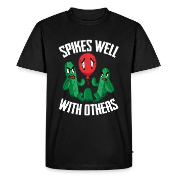 Cactus Jardin Cactus - T-shirt Premium bio Homme - noir - Devant - Nico (187cm)