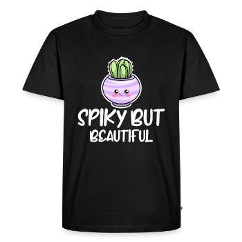 Cactus Jardin Cactus - T-shirt Premium bio Homme - noir - Devant - Nico (187cm)