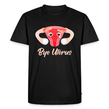 Hysterectomy Bye uterus - Men's Premium Organic T-Shirt - black - Front - Nico (187cm)